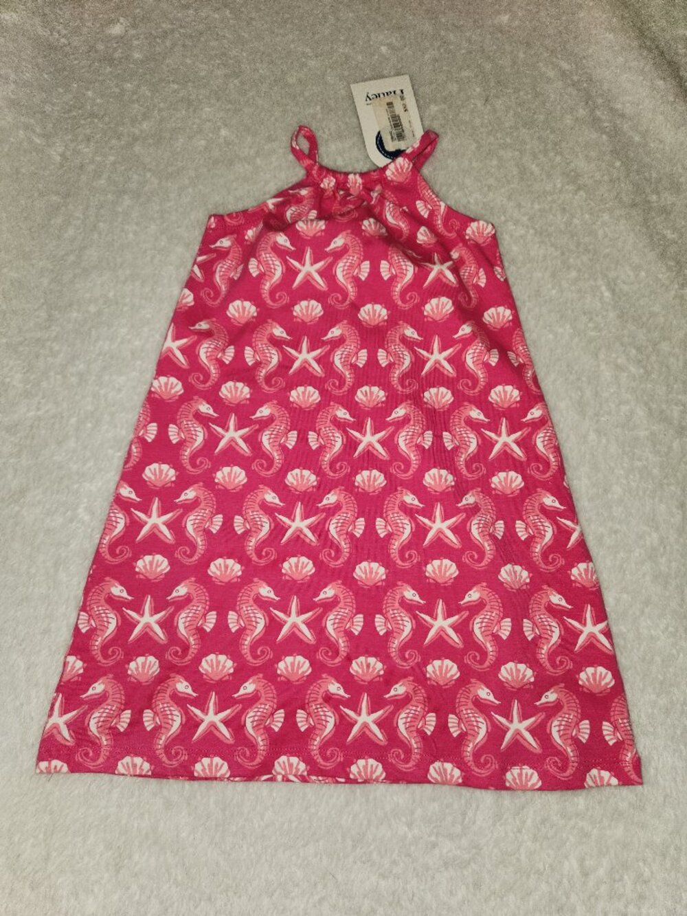 New Hartley Girls Seahorse Sundress Pink Beach Dress Size 4 Summer
